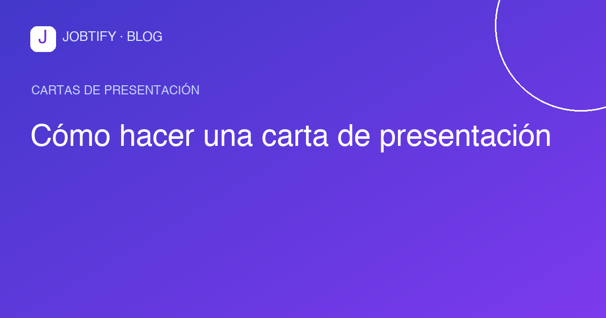 Cómo hacer una carta de presentación